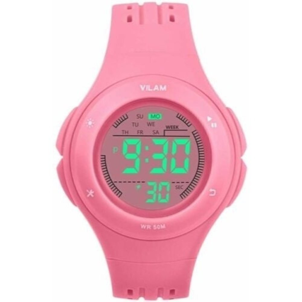NEW Kids Digital Pink Bracelet WATERPROOF WATCH